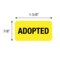 Nevs Label, Adopted 7/8" x 1-5/8" Yellow w/Black VW-0009 - alternate 2
